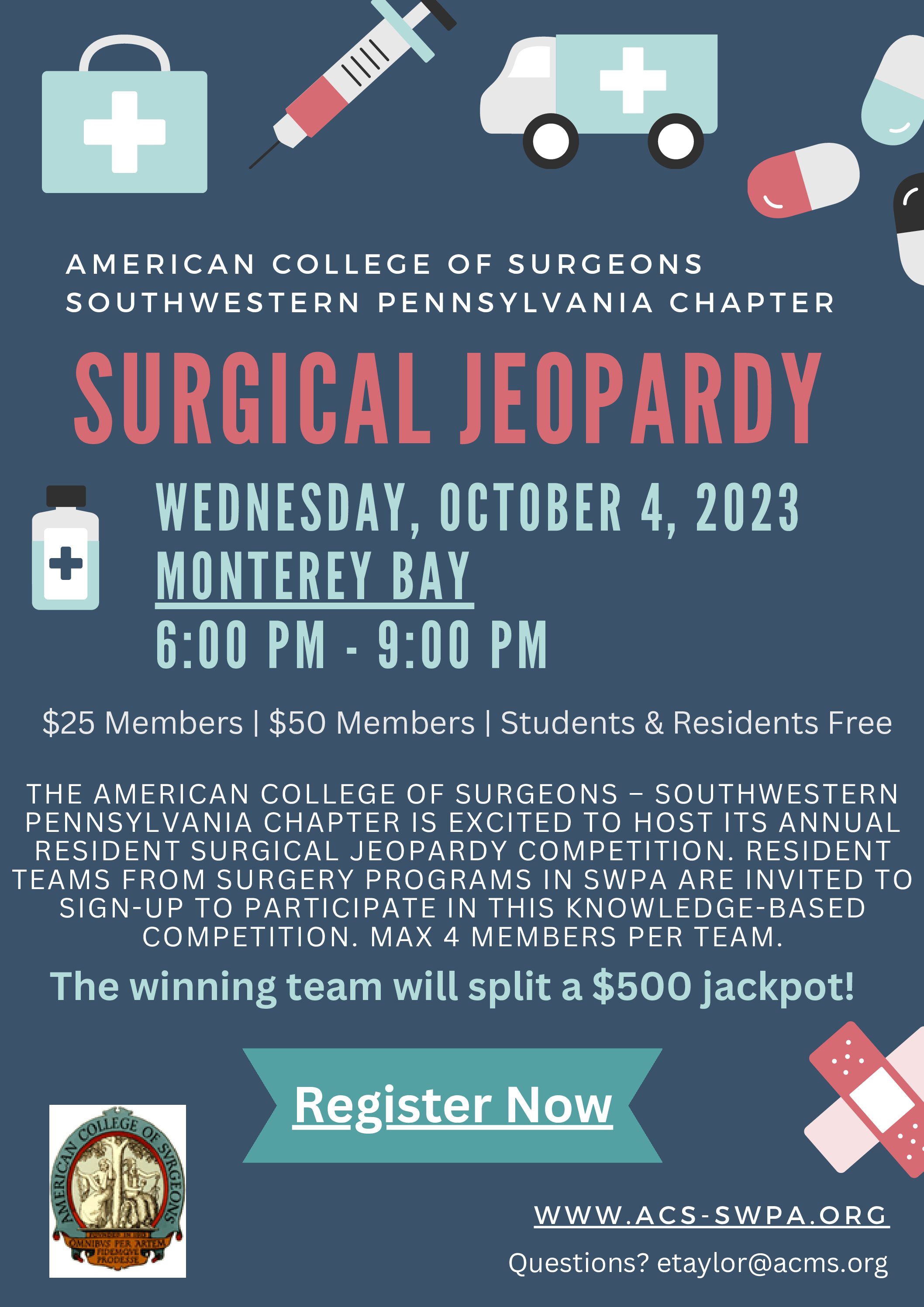 ACS-SWPA Surgical Jeopardy Competition and Dinner