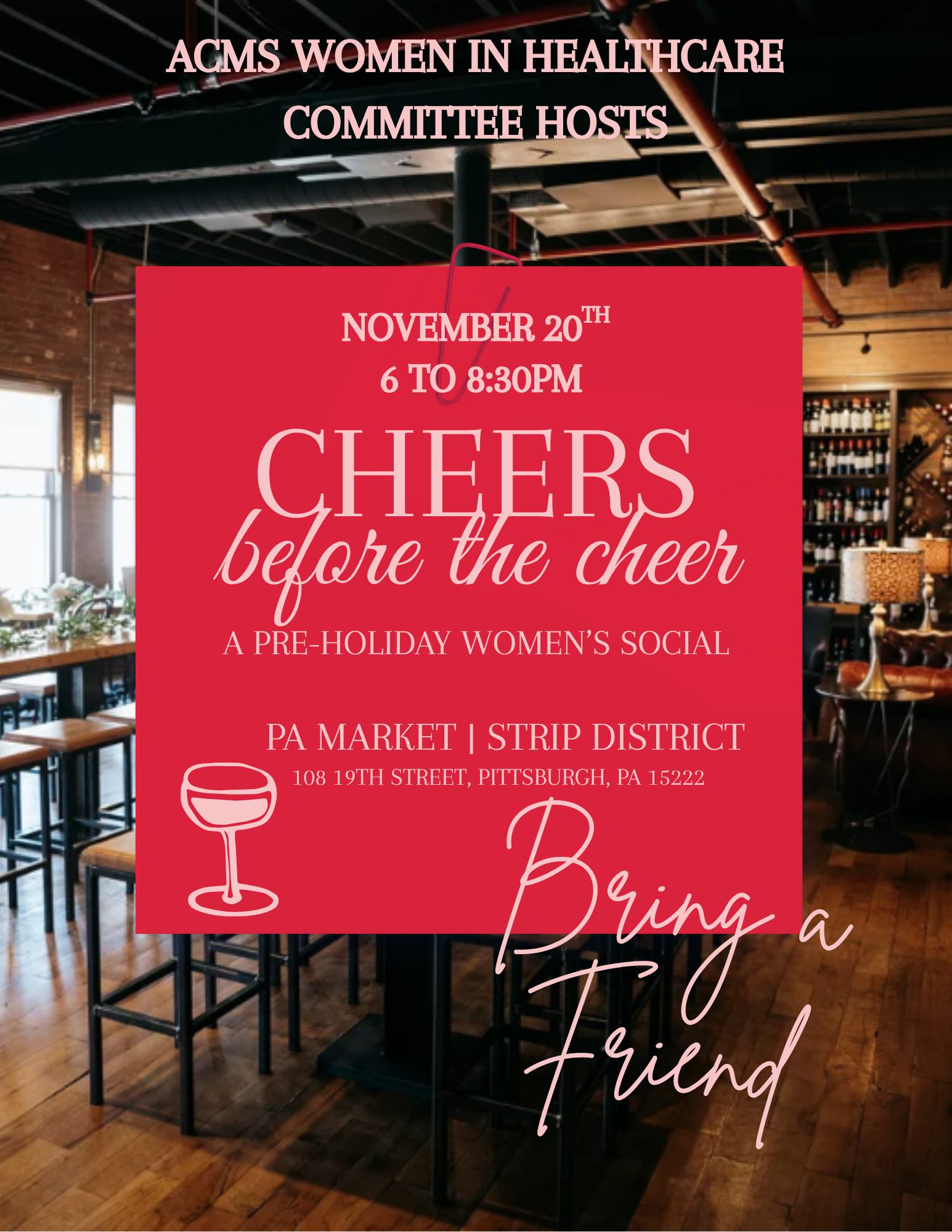 ACMS Women in Healthcare Committee Hosts Cheers Before the Cheer | Pre-Holiday Social