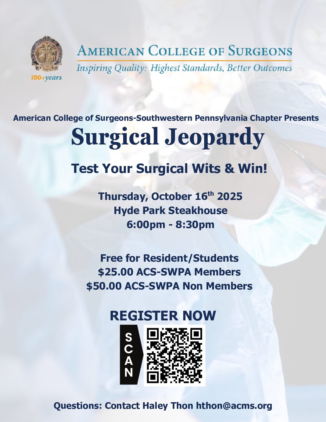 American College of Surgeons - SWPA presents Resident Surgical Jeopardy