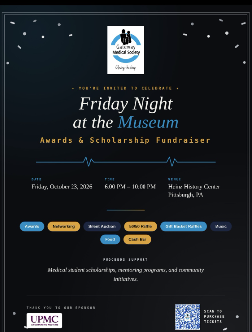 Gateway Medical Society Presents Friday Night at the Museum: Awards & Scholarship Fundraiser